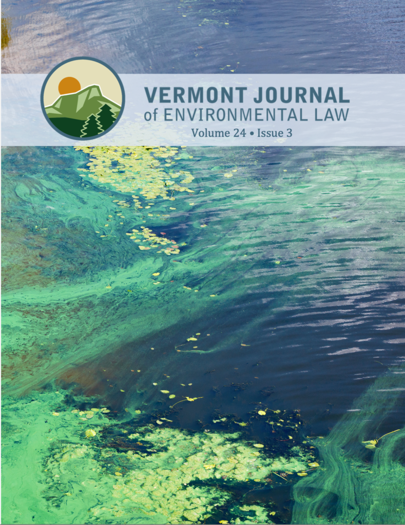 Volume 24 Issue 3 Cover featuring water with algae on top